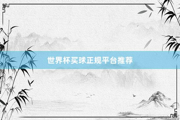世界杯买球正规平台推荐